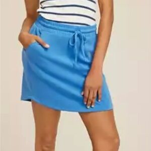 Blue Drawstring Casual Skort - Women